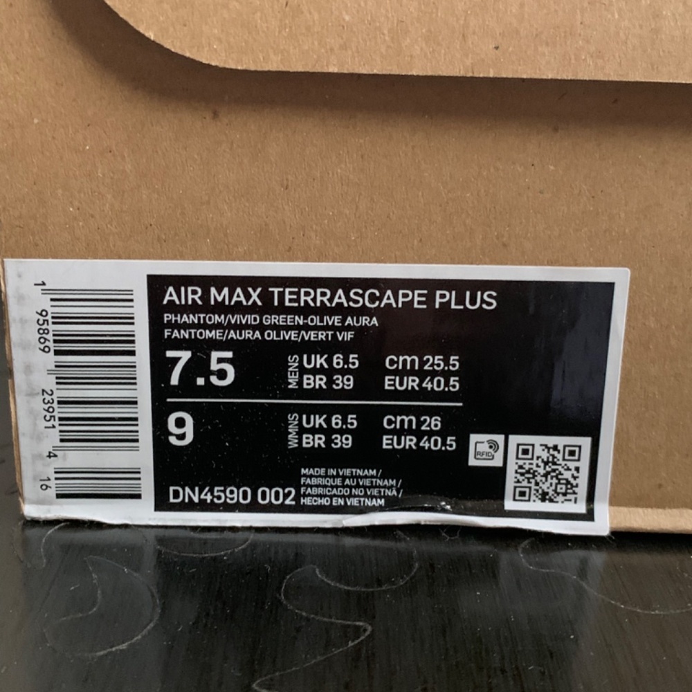 Nike Air Max Terrascape Plus Green-Olive Aura Size 7.5 - Picture 7 of 7
